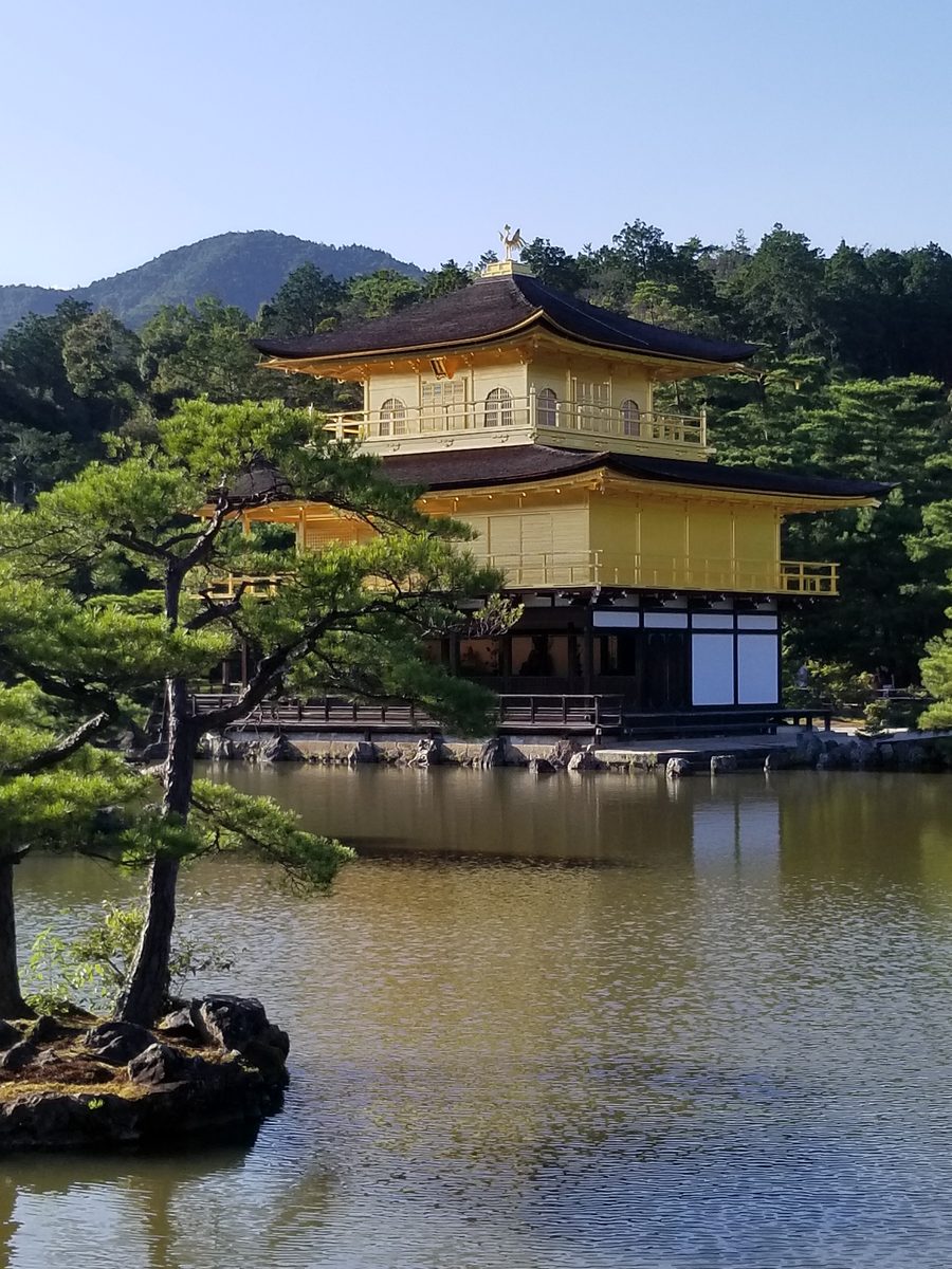 Kinkaku-ji Golden Pavilion at golden hour